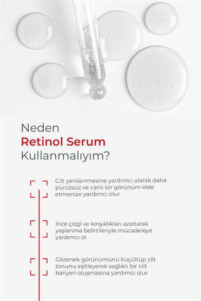 Kırışıklık ve Yaşlanma Karşıtı Retinol Serum 30ML