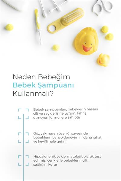 Organik Göz yakmayan Bebek Saç şampuanı 300ML