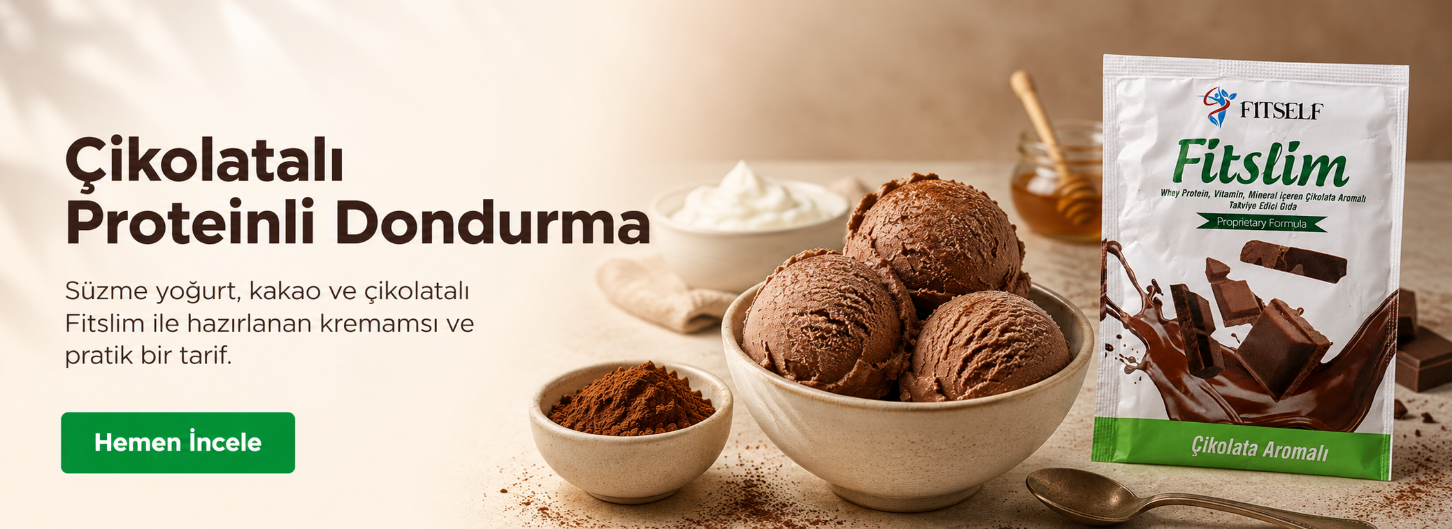 Çikolatalı Proteinli Dondurma