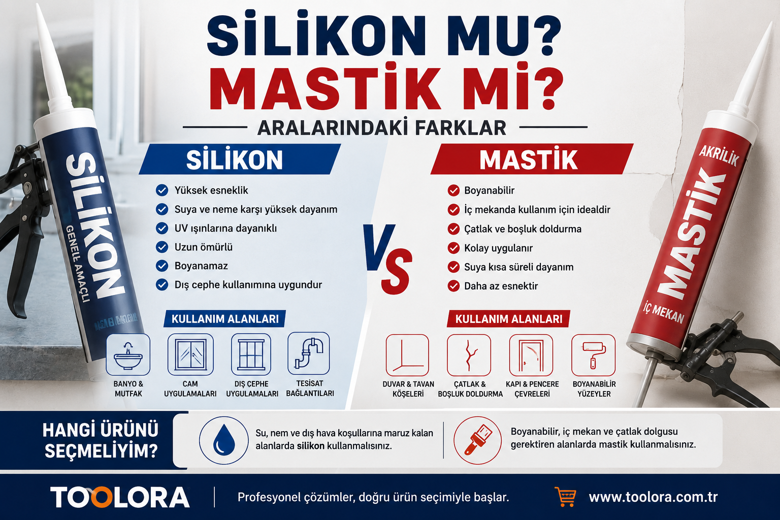 Selsil silikon ve mastik uygulama rehberi
