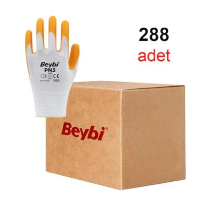 Beybi Pn3 Polyester Örme Nitril Eldiven-(288 Çift) No:10