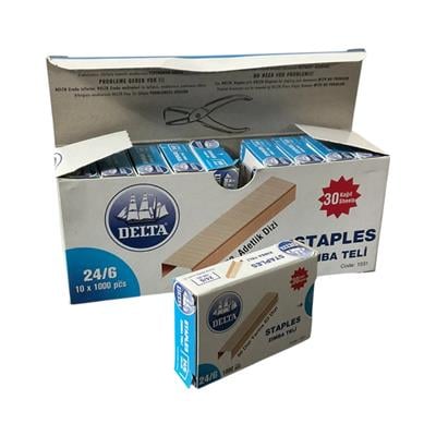 Delta Ofis Zımba Teli 24/6 (10 Lu)-(25 Paket)