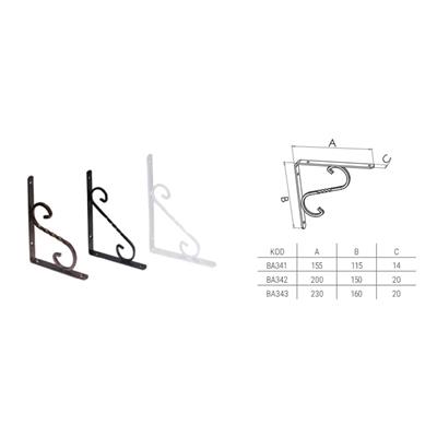 Ferforje Rafaltı Beyaz No:1 (115X155)-(20 Adet)