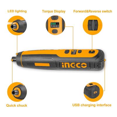 İngco Csdlı0403 Li-İon Akülü Vidalama 1/4 4V