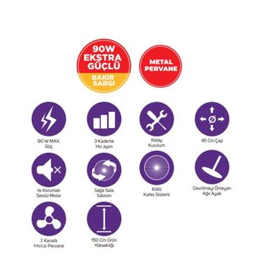 İnova Fırtına Ayaklı Sanayi Tipi Vantilatör 18