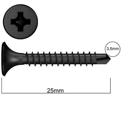 Meridyen Alçıpan Vidası M.U.V 3.5X25 (1000 Ad.)