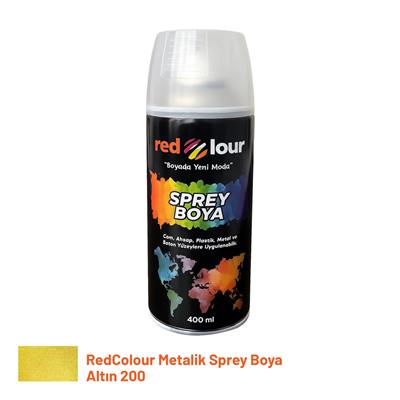 Redcolour Metalik Sprey Boya Altın200--6lı Paket
