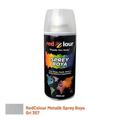 Redcolour Metalik Sprey Boya Gri 357--6lı Paket