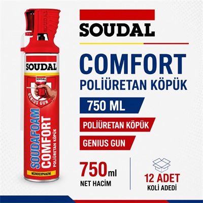 Soudal Comfort Poliüretan Köpük 750 ML (12 Adet) - Kolay UygulamaSoudalSoudal Comfort Poliüretan Köpük 750 Ml-(12 Adet)275.03.KP02