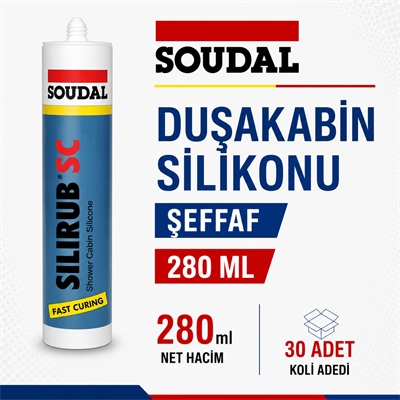 Soudal Duşakabin Silikonu 280 Ml Şeffaf-(30 Adet)