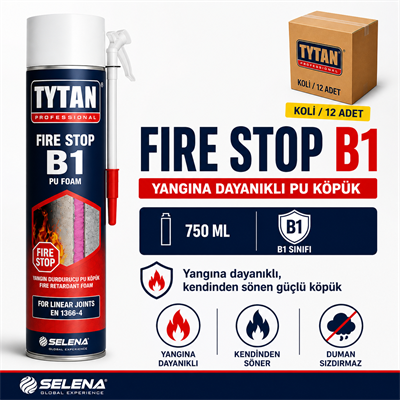 Tytan Fire Stop B1 Yangına Dayanıklı Köpük 750 ML – Alev GeciktiriciTytanTytan B1 Yangına Dayanıkı Köpük 750ML-(12 Adet)TYT-B1-FR-960