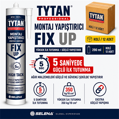 Tytan Fix Up Yapıştırıcı 290 ML – Güçlü ve Hızlı TutunmaTytanTytan Fix Up High Tack 290ML-(12 Adet)TYT-HIGHTACK-290