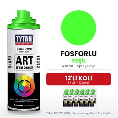 Tytan Sprey Boya 400 Ml Fosforlu Yeşil--12li KoliTytan