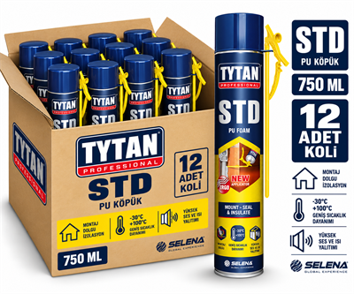 Tytan Std Pipetli PU Köpük 750ML-12'li KoliTytan