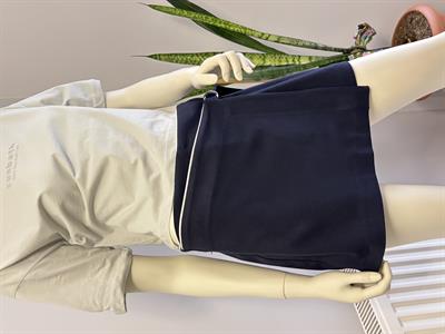 Premium Yandan kemerli Lacivert Etek