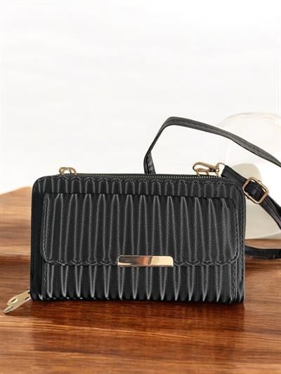 Cawestore Siyah Uzun Askılı Zarif Mini Omuz Çantası