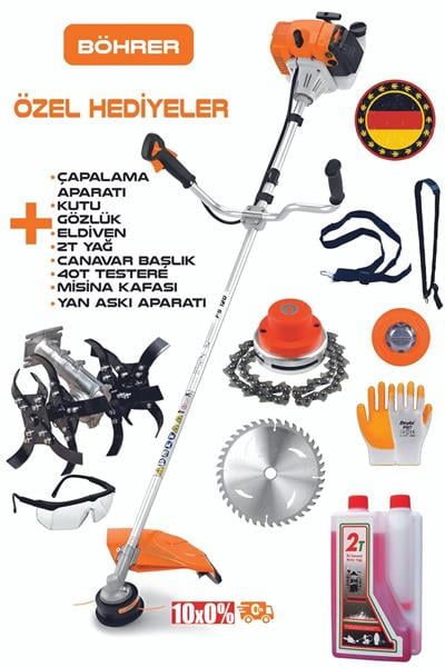 ALMAN 20Hp /h BENZİNLİ YENİ NESİL YAN TİPİ ÇİM ÇALI BİÇME TIRPANI + ÇAPALAMA APARATI