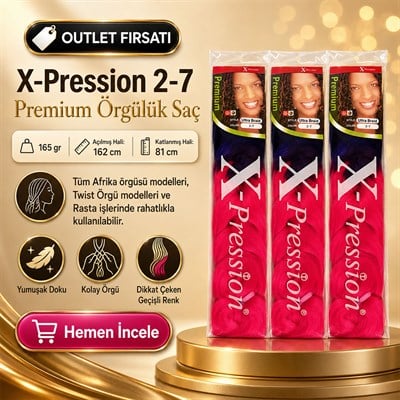 3 Paket - Afrika Örgüsü Ve Rasta İçin Sentetik Ombreli Saç 2-7