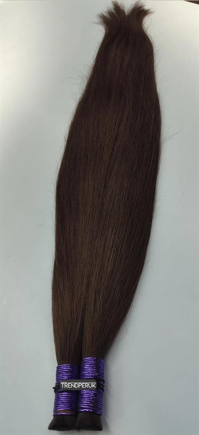 70cm.60gr.100 Adet Premium Serisi Mikrokaynak Saç Düz Kahve Renk