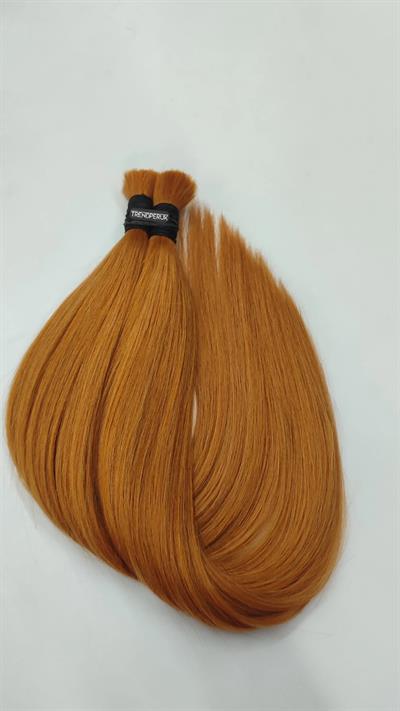 70cm.60gr.100 Adet Premium Serisi Mikrokaynak Saç Düz Bakır Renk