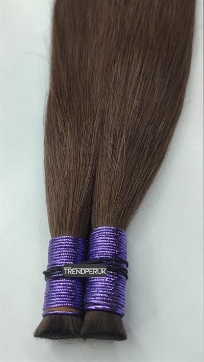 70cm.60gr.100 Adet Premium Serisi Mikrokaynak Saç Düz Kahve Renk