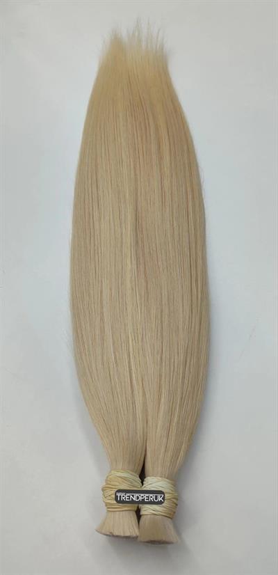 Premium Serisi Mikrokaynak Saç Düz Açık Platin Renk