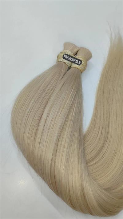 Premium Serisi Mikrokaynak Saç Düz Açık Platin Renk