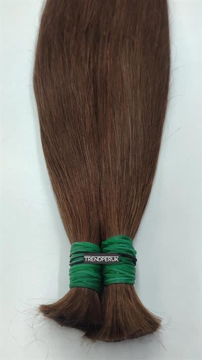 70cm.60gr.100 Adet Premium Serisi Mikrokaynak Saç Düz Açık Kahve Renk