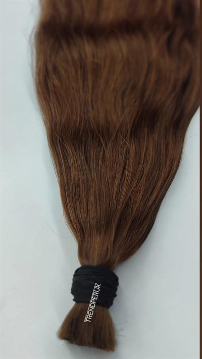 70cm.60gr.100 Adet Premium Serisi Mikrokaynak Saç Dalgalı Kahve Renk