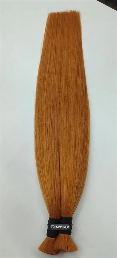 70cm.60gr.100 Adet Premium Serisi Mikrokaynak Saç Düz Bakır Renk