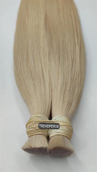 70cm.60gr.100 Adet Premium Serisi Mikrokaynak Saç Düz Açık Platin Renk