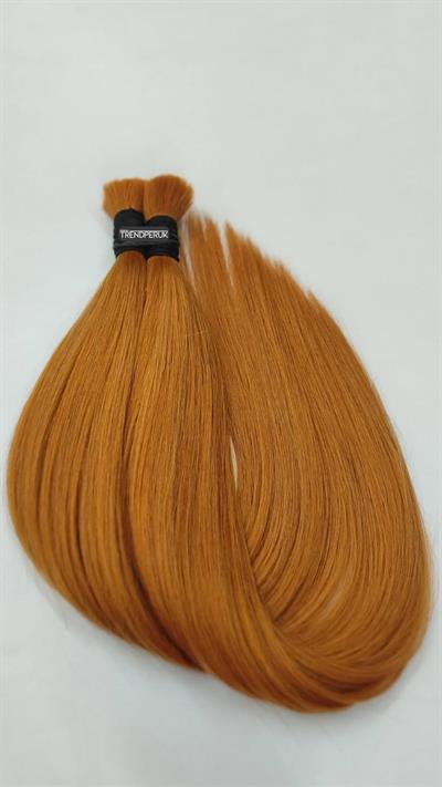 70cm.60gr.100 Adet Premium Serisi Mikrokaynak Saç Düz Bakır Renk