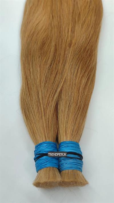 70cm.60gr.100 Adet Premium Serisi Mikrokaynak Saç Düz Açık Bakır Renk