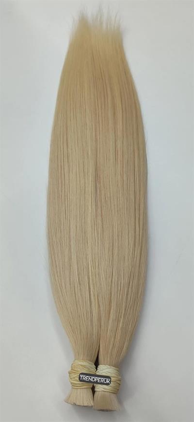 70cm.60gr.100 Adet Premium Serisi Mikrokaynak Saç Düz Açık Platin Renk