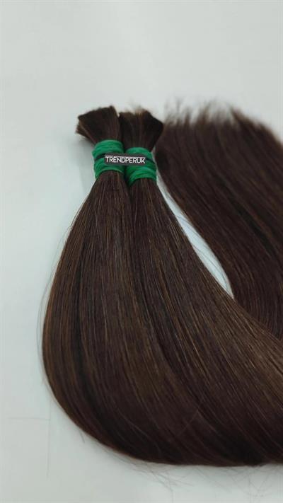 70cm.60gr.100 Adet Premium Serisi Mikrokaynak Saç Düz Koyu Kahve Renk