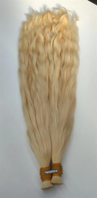 70cm.60gr.100 Adet Premium Serisi Mikrokaynak Saç Dalgalı Platin Sarı Renk