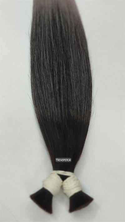 70cm.60gr.100 Adet Premium Serisi Mikrokaynak Saç Düz Siyah Gri Ombre Renk