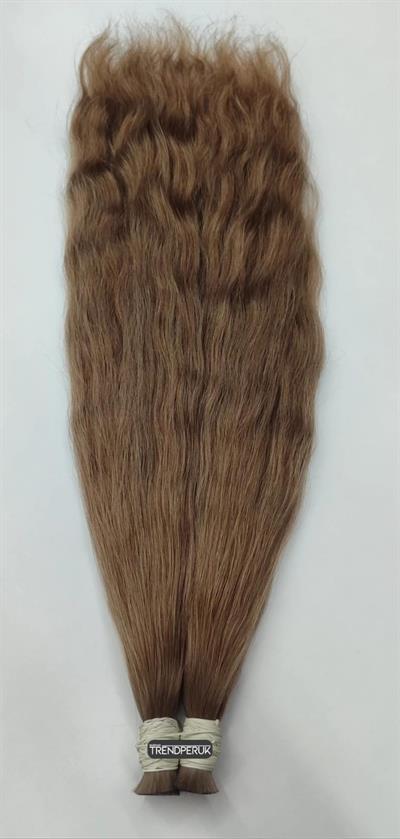 70cm.60gr.100 Adet Premium Serisi Mikrokaynak Saç Dalgalı Küllü Kumral Renk