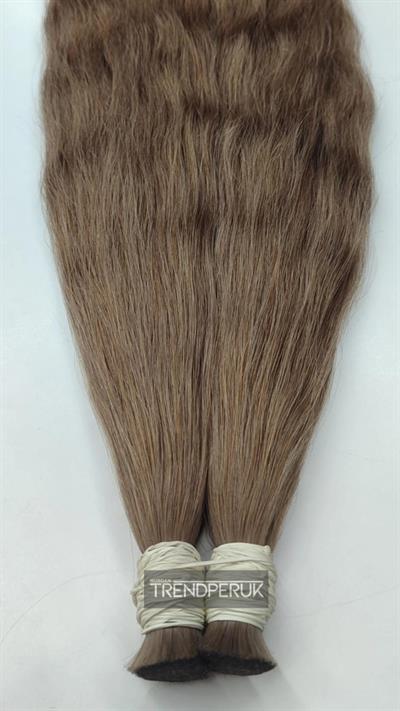 70cm.60gr.100 Adet Premium Serisi Mikrokaynak Saç Dalgalı Küllü Kumral Renk