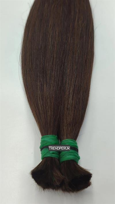 70cm.60gr.100 Adet Premium Serisi Mikrokaynak Saç Düz Koyu Kahve Renk