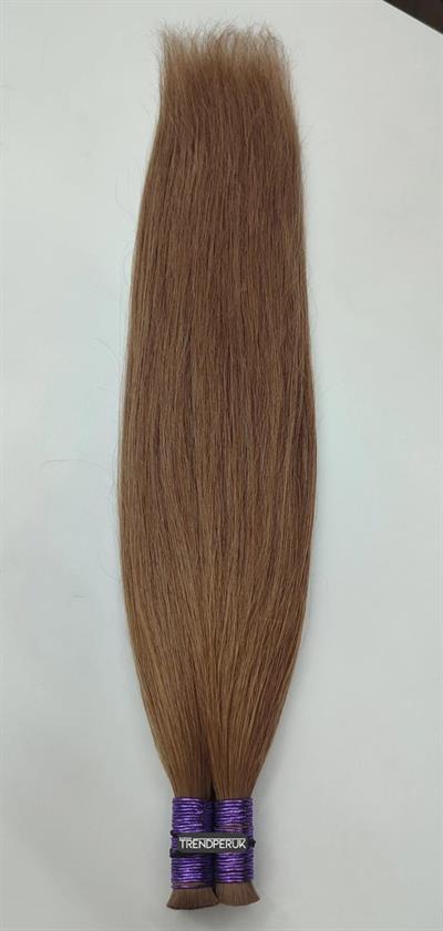 70cm.60gr.100 Adet Premium Serisi Mikrokaynak Saç Düz Kumral Renk