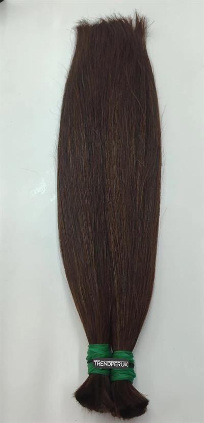 70cm.60gr.100 Adet Premium Serisi Mikrokaynak Saç Düz Koyu Kahve Renk