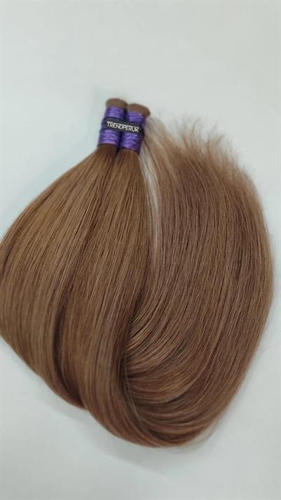 70cm.60gr.100 Adet Premium Serisi Mikrokaynak Saç Düz Kumral Renk