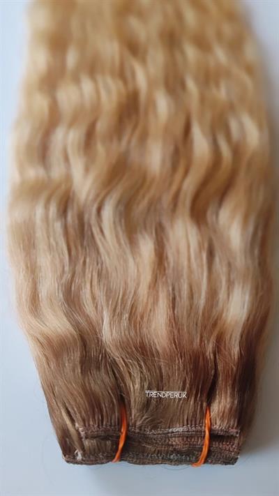 8 Parça 150 gr 65cm Gerçek Saç Çıtçıt Sıcak Sarı Ombreli Renk