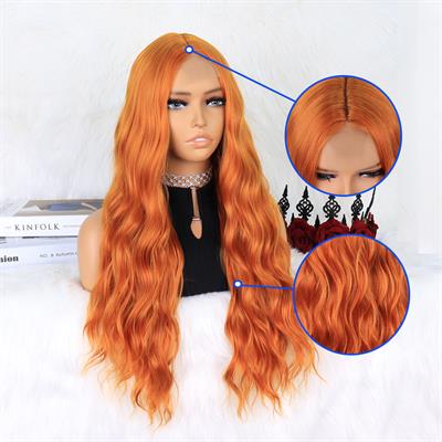 Açık Bakır Tül Peruk