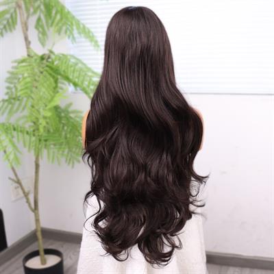 Açık Kahve Bebek Saçlı Fiber Sentetik Tül Peruk