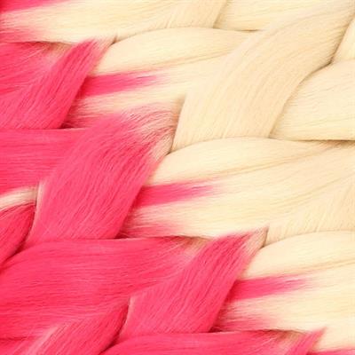 Afrika Örgülük Sentetik Ombreli Saç 100 Gr. - Platin / Pembe