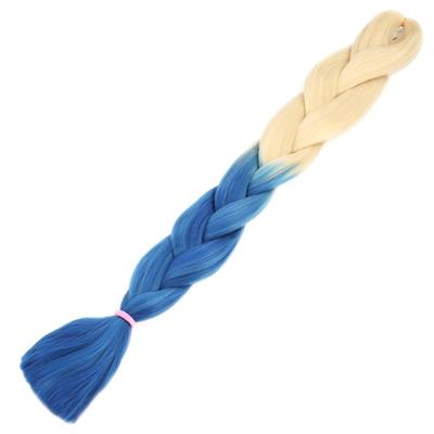 Afrika Örgüsü Ve Rasta İçin Sentetik Ombreli Saç - Platin / Lacivert