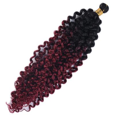 Afro Dalgası Saç - Siyah Kızıl Ombreli