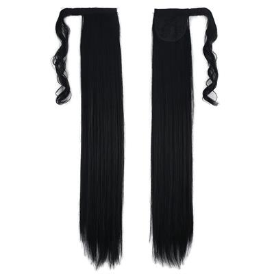 Bağlamalı Düz At Kuyruğu - Siyah